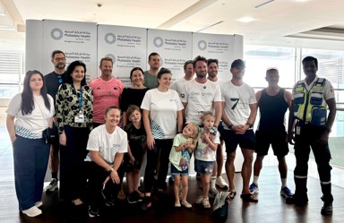 Harry Amos With His Family And His Support Team From M42’S Healthpoint And Mubadala Health Dubai